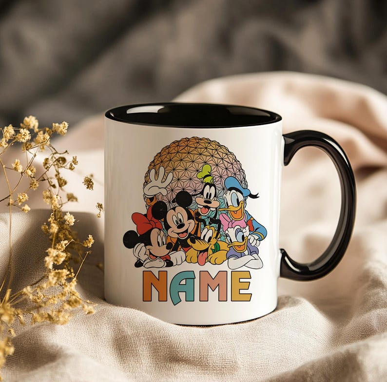 Personalized Mickey Mouse Mug, Custom Disney Mug, Disney Character Mug, Mickey and Friends Mug, Gift for Kids, Custom Name Mug, Est. 1928 image 4