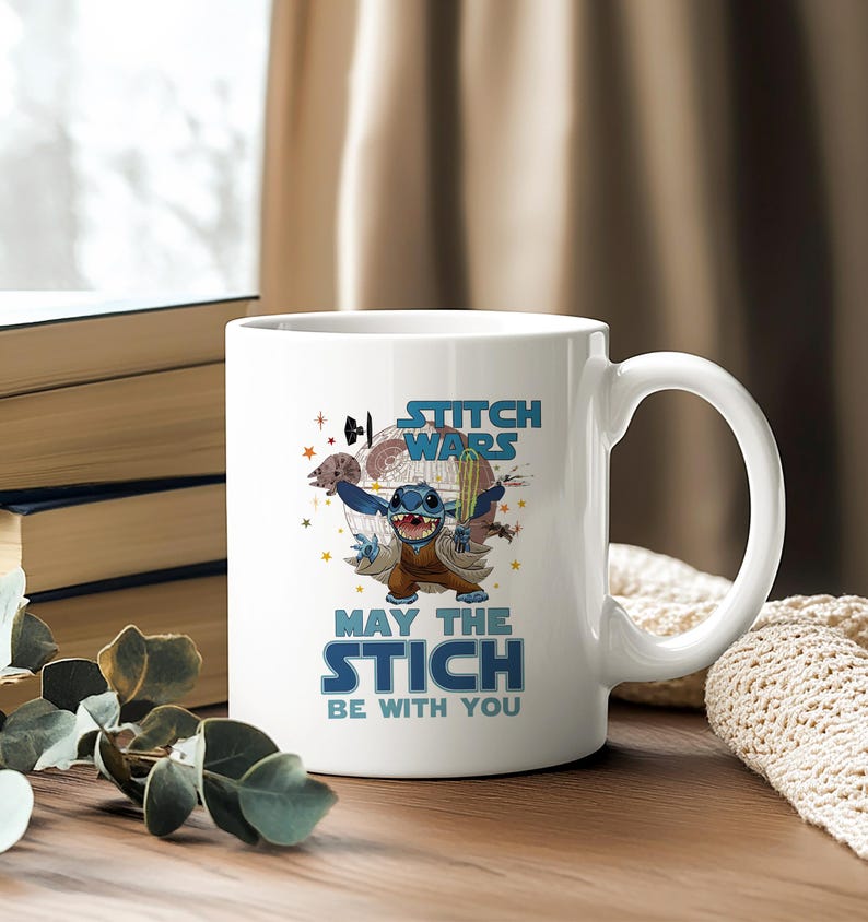 Stitch Wars May the Stitch Be with You Mug – Cute Gift for Disney Fans image 5