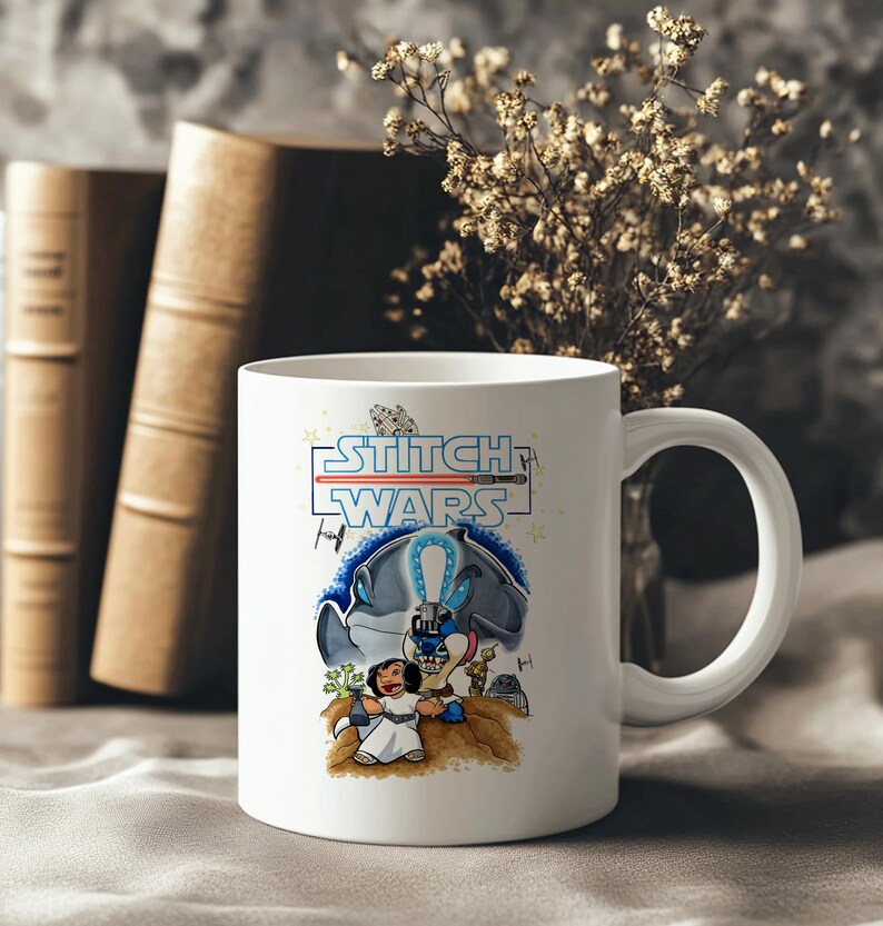 Kubek STITCH WARS – prezent inspirowany Gwiezdnymi Wojnami z Lilo i Stichem zdjęcie 3