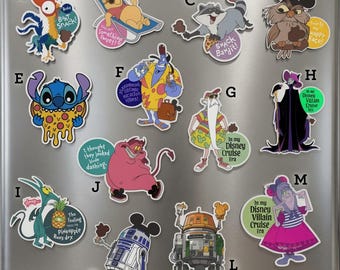 Funny Disney Cruise Door Magnet, Disney Villains Cruise Era Magnets, Personalized Stitch Pooh Vacation Gift, Mickey Cabin Door Decoration