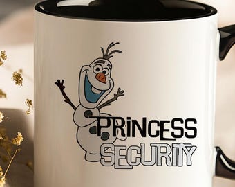 Taza de seguridad de la princesa Olaf Frozen, regalo divertido para fans de Disney
