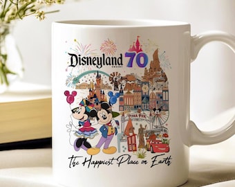 Disneyland 70th Anniversary Mug – The Happiest Place on Earth, Magical Gift for Disney Fans