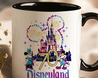 Disneyland 70-årsjubileumsmugg – Personlig present till Disney-fans, magiskt minne
