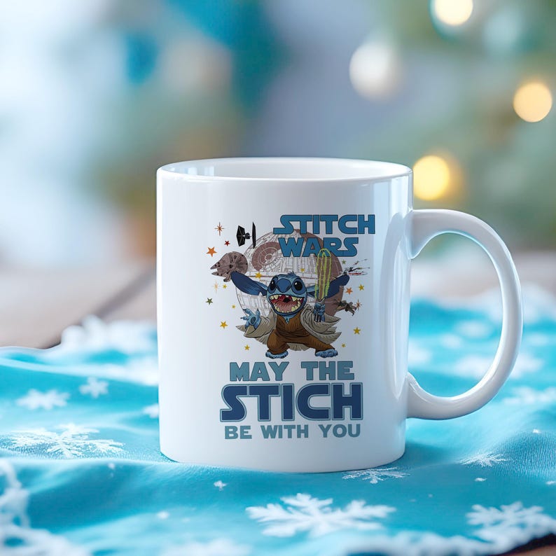 Stitch Wars May the Stitch Be with You Mug – Cute Gift for Disney Fans image 3