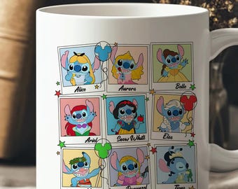 Stitch Princess Mug Funny Disney Mashup Gift For Fans And Kids