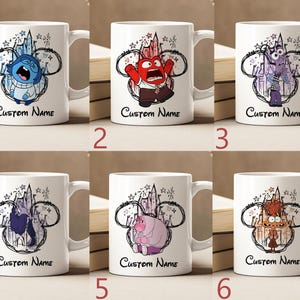 Custom Name Inside Out Mug Personalized Emotion Cartoon Ceramic Cup