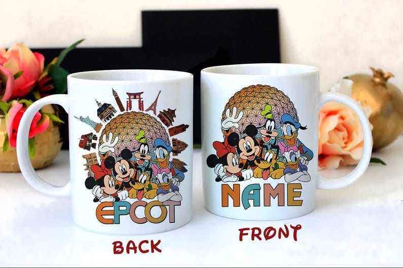 Personalized Mickey Mouse Mug, Custom Disney Mug, Disney Character Mug, Mickey and Friends Mug, Gift for Kids, Custom Name Mug, Est. 1928 image 2