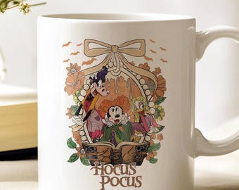 Hocus Pocus Disney Halloween Mug, Sanderson Sisters Inspired Character Cup
