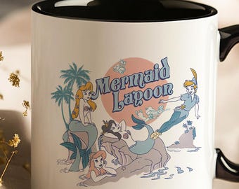 Mermaid Lagoon Mug Retro Peter Pan Gift For Disney Lovers