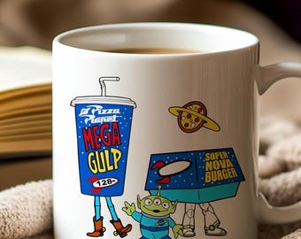 Pizza Planet Mega Gulp Mug Cute Toy Cup For Friends And Family
