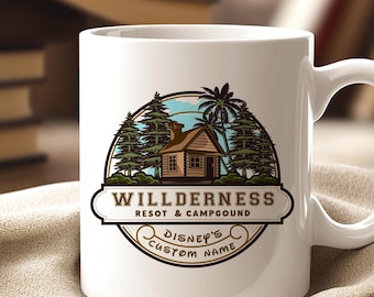 Willderness Resort & Campgound Custom Disney Mug | Personalized Cabin Life Coffee Cup