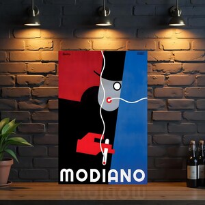 Placa de metal vintage com baralho francês Modiano - 60 x 40 cm