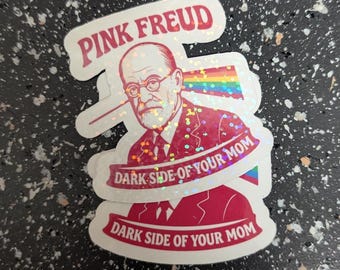 Pink Freud Sticker | Funny Psychology Gift, Therapist Decal