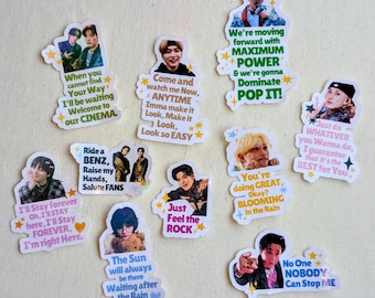 Stray Kids Sticker Pack – 10 STAY Stickers | SKZ Lyrics Stickers | Waterproof Glossy or Holographic
