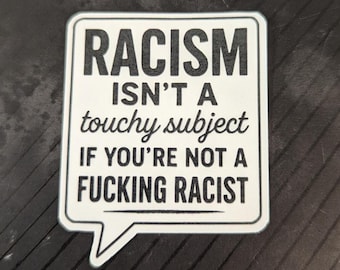 Anti-Racist Truth Bomb Sticker: Feral Sass, No Fragile Feelings