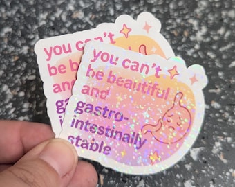 Funny IBS Holo Sticker | Gut Health Humor