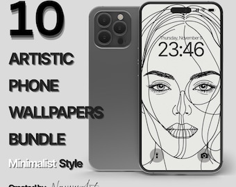 Minimalist Wallpaper Art Phone Wallpaper Lockscreen Art Black And White Wallpaper Bundle iPhone Wallpaper Mobile Art Digital Download