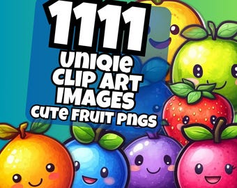 Cute Clipart Fruit Kids Clipart Bundle Kawaii Clipart Pack Strawberry Clipart Apple Colorful Clipart Bundle Sticker Clipart Fruit Drawing