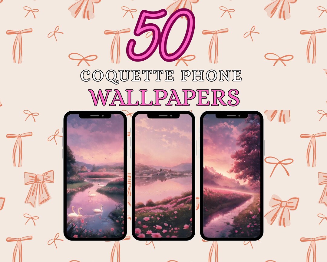Pink Wallpaper Coquette Cozy Aesthetic Wallpaper Pack iPhone Wallpaper