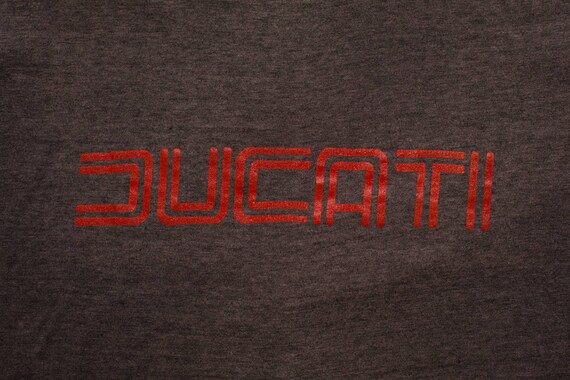 DUCATI RINGER T SHIRT VINTAGE RETRO 1970 LOGO