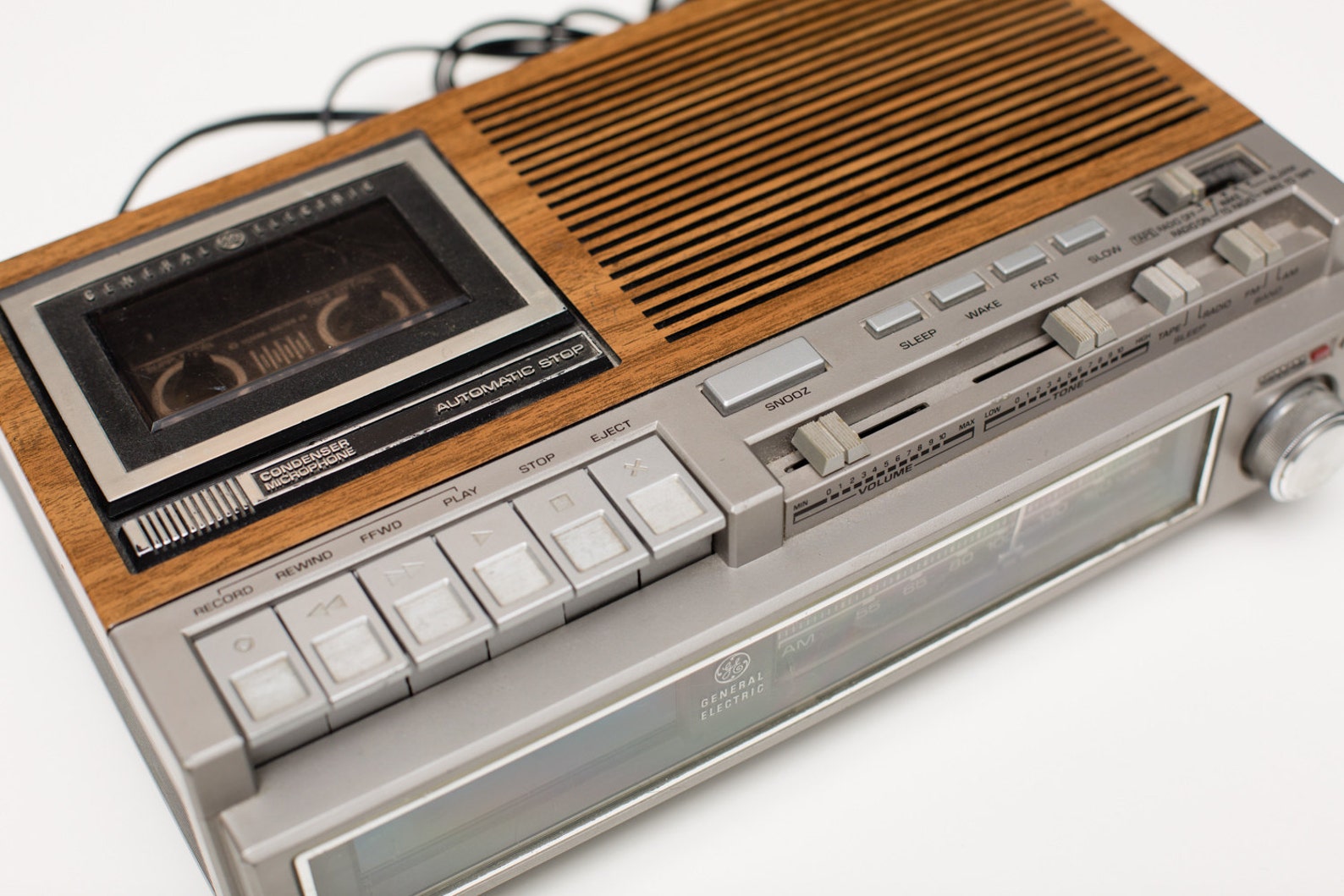 Vintage GE Digital Alarm Clock Cassette Player/Recorder Etsy