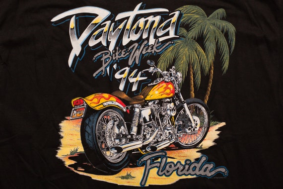 vintage 90s HARLEY DAVIDSON MOTORCYCLE DAYTONA BEACH BIKER T-Shirt XS florida
