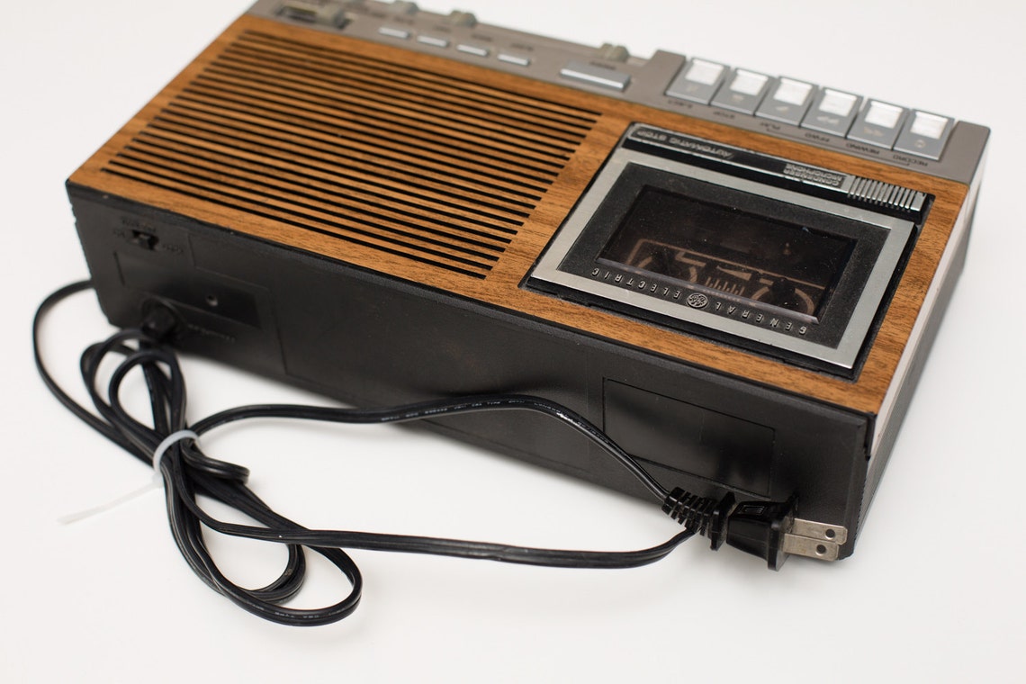 Vintage GE Digital Alarm Clock Cassette Player/Recorder Etsy