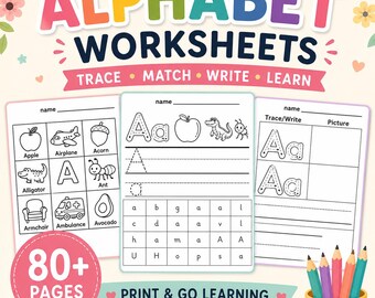 Alphabet-Aufgabe: Buchstaben, Ton und Ton (druckbares PDF-Format)