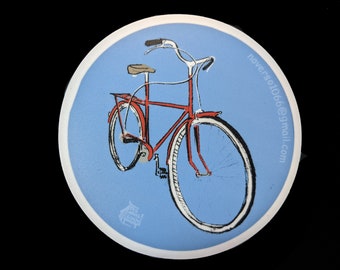 Red Bike Blue Day sticker