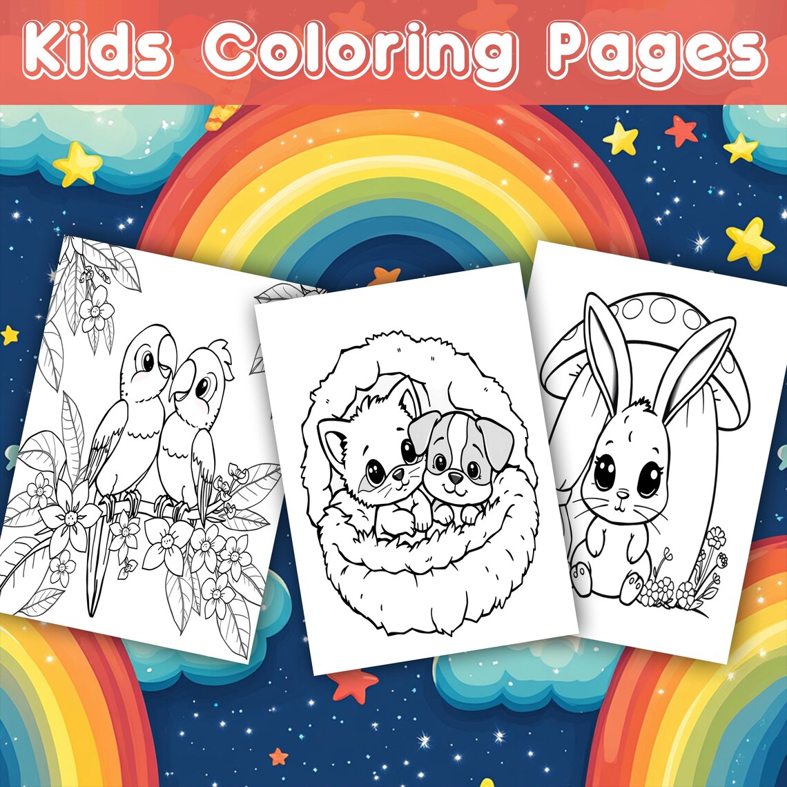 Printable Kids Coloring Pages, Printable Coloring Sheet, Printable ...