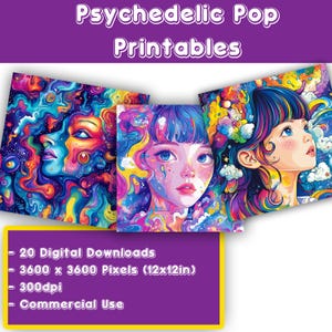 Psychedelische lebendige Muster digitaler Download, Trippy Wallpaper, hypnotische digitales Papier, psychedelische Druckmuster, psychedelische druckbare