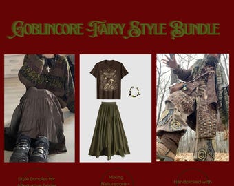 Goblincore Fairy Personalized Style Bundle Thrifted | Fairy Inspired - Goblincore Outfit Bundle | Naturecore Fashion Box - Gift For Her
