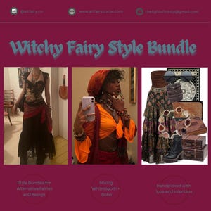 Witchy Fairy  Personalized Style Bundle Thrifted | Fairy Inspired -  Whimsigoth Witchy Outfit Bundle | Fashion Bundle Box - Gift For Her