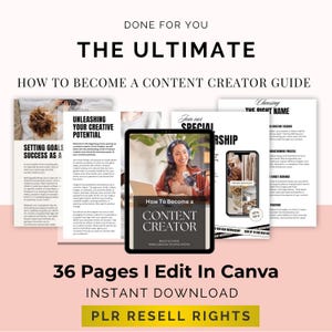 Content Creator Guide: PLR Ebook Canva Template (PDF Download)