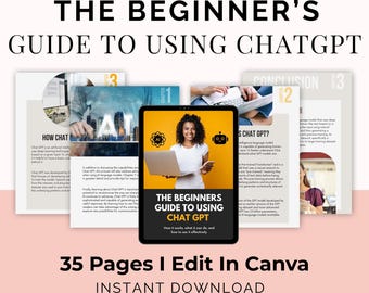 ChatGPT Beginners Guide: AI Ebook with Master Resell Rights (PLR) - Canva Editable