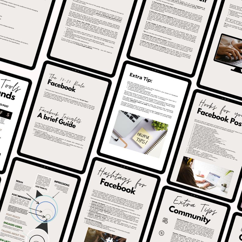 Facebook Marketing Guide PLR eBook: Editable Canva Template (Instant Download image 2