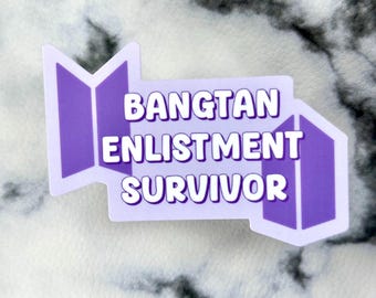 BTS ENLISTMENT SURVIVOR: Vinyl Sticker