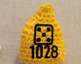 Etiqueta de oreja de peluche de pesca