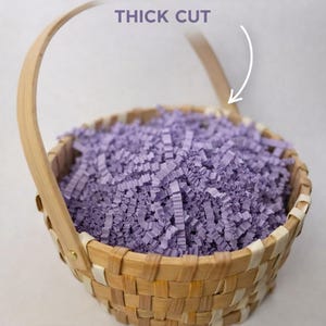 Papel picado lavanda para enchimento de caixas de presente, cestas de presentes, chá de bebê, casamento e suprimentos para pequenos negócios.