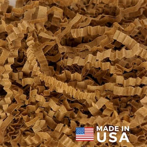 Kraft Brown Crinkle Cut Paper Filler – Rustic Gift Box Shred – Eco Friendly Basket Filler – Small Business Packaging