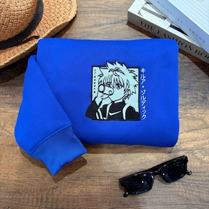 Embroidered Anime Shirt, Anime Embroidered Sweatshirt, Embroidered Shirt, Embroidered Hoodie, Anime Tee, Gift For Friends EHUNT038