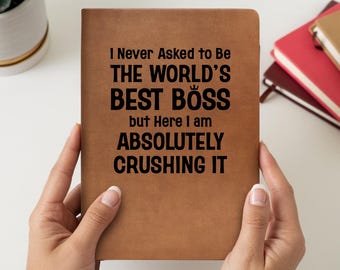 Custom Name Funny Work Notebook ,Personalized Coworker Journal, Meeting Notebook, Sarcastic Notebook, Funny Boss Colleague Christmas Gift