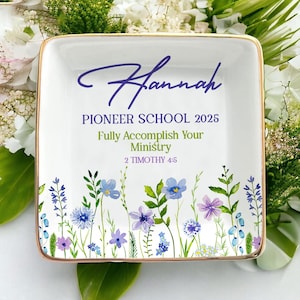 Personalized Pioneer School Jewelry Dish | JW Pioneer School 2025 Gift | Custom JW Graduation Gift | Pioneer School Keepsake for Her