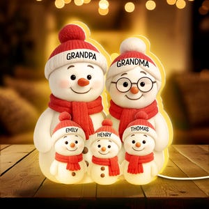 Personalized Snowman Led Light - Etsy