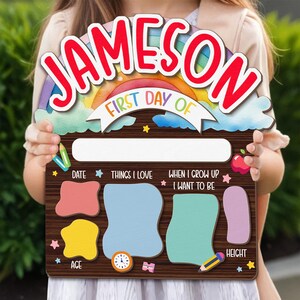 Personalized First & Last Day of School Sign: Reusable Photo Prop