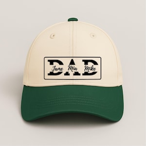 Custom Dad Hat with Kids Names, Personalized Embroidered Cap, Father’s Day Gift, Dad Baseball Hat, Gift from Kids, Trucker Dad Hat
