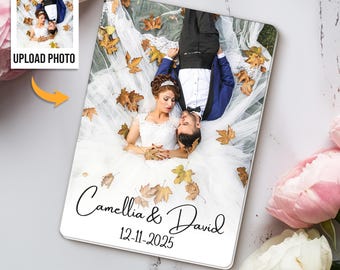 Personalized Anniversary Card with Custom Photo, Anime Wedding Style Card for Couple, Valentine’s Day Gift for Him or Her