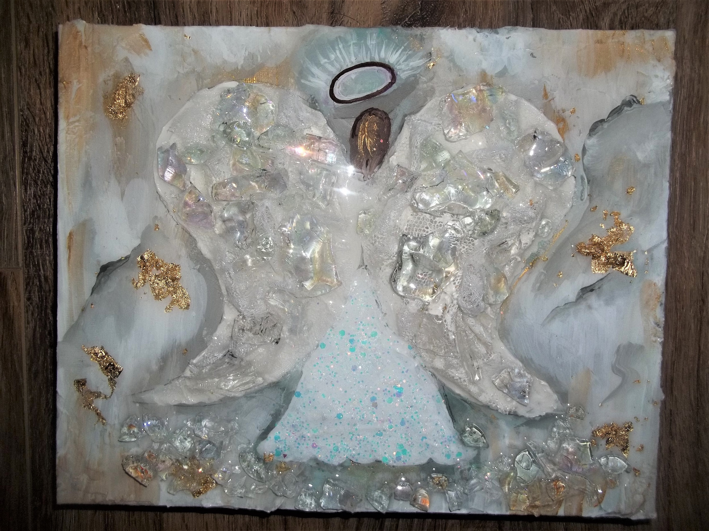 11/14: Crushed Glass Resin Christmas Angel (single or double frame) —  Welcome