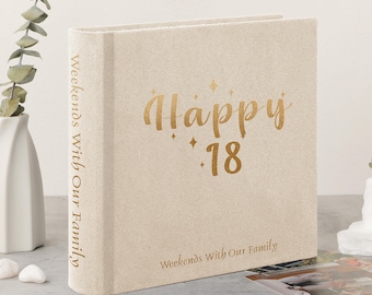 Personalized Linen Photo Album | Slip-In Memory Book