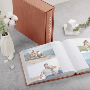 Cherish Your Wedding Memories | Personalized Guest Book with Photo Sleeves & Cover Set